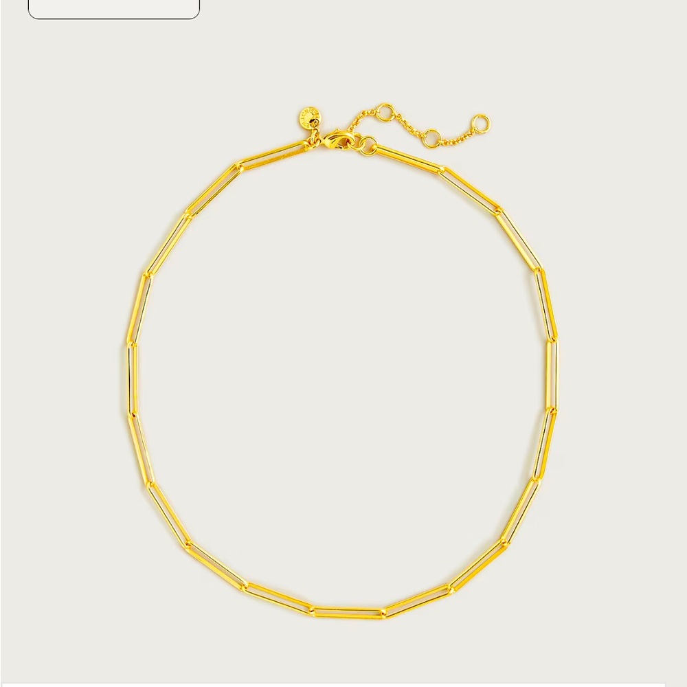 NWT J. Crew Gold Plated Paperclip Necklace